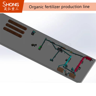 Linea di produzione e impianto chiavi in mano per fertilizzanti organici con capacità di 10-12 tonnellate all'ora e servizio di installazione all'estero