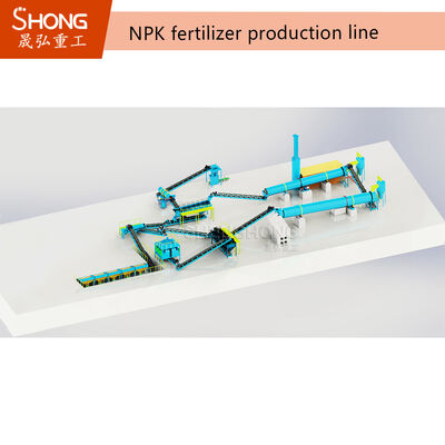 Impianto di granulazione di fertilizzanti NPK privo di polvere con design a bassa manutenzione e facile funzionamento per fabbrica di fertilizzanti